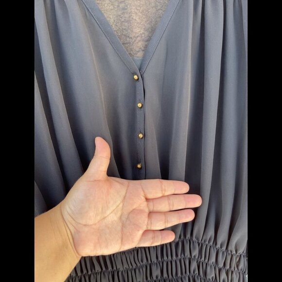 Patterson J. KincaidBlack Semi Sheer Blouse Xs - Picture 5 of 8